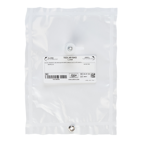 Tedlar Sampling Bag 1.0 Litre Polypropylene Fitting Zefon